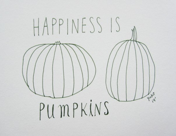 Happiness is pumpkins.  His & hers :)