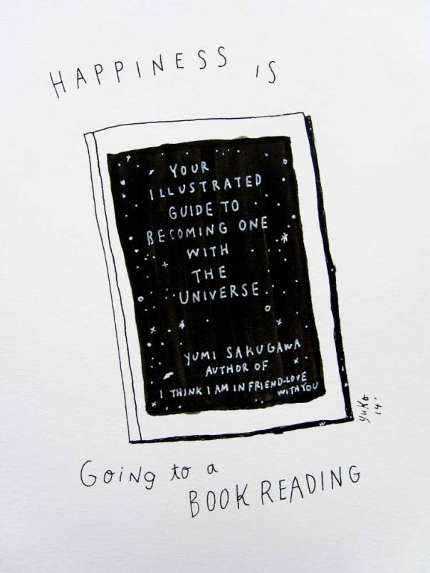 Happiness is going to a book reading.