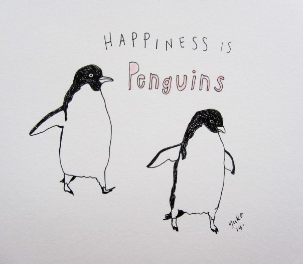 Happiness is penguins. Watching a slideshow from my friends' trip to Antarctica.