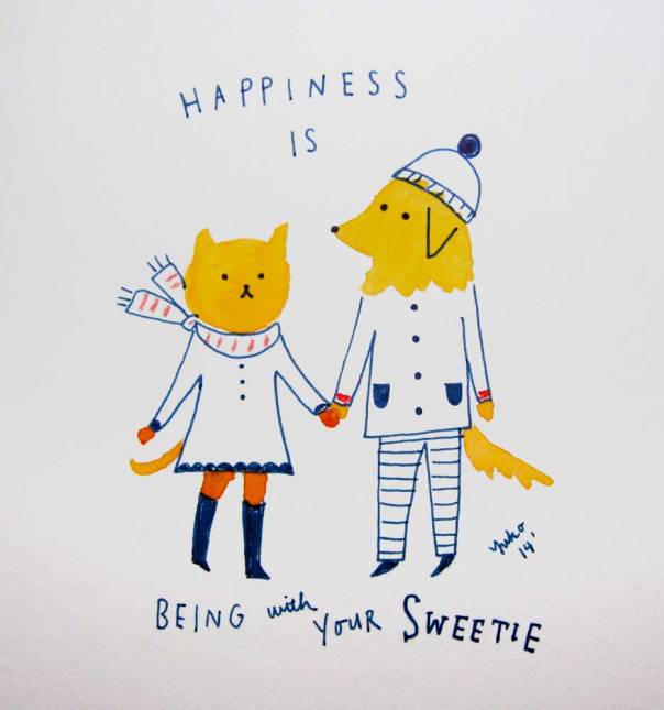 Happiness is being with your sweetie.