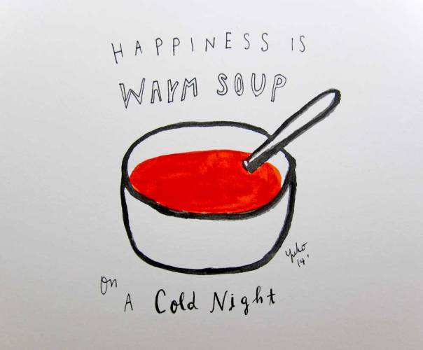 Happiness is warm soup on a cold night. Creamy Tomato <3