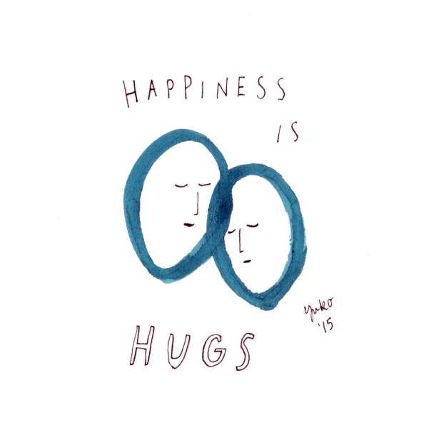 Happiness is hugs.
