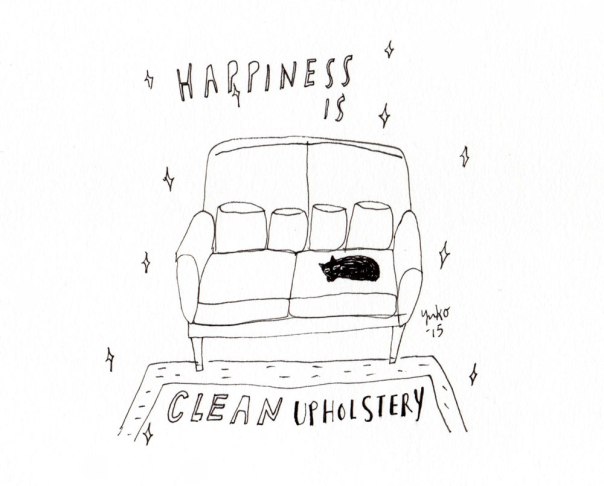 Happiness is clean upholstery.  My hubby cleaned the couch and rugs today... Heaven <3