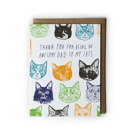 cat lovers father's day card